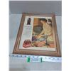 Image 1 : Wood Framed Vintage Coca-Cola Advertisement- 12" x 15"