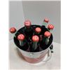 Image 3 : Metal Coca-Cola Ice Bucket w/8 355ml Full Coke Bottles - PICK UP ONLY