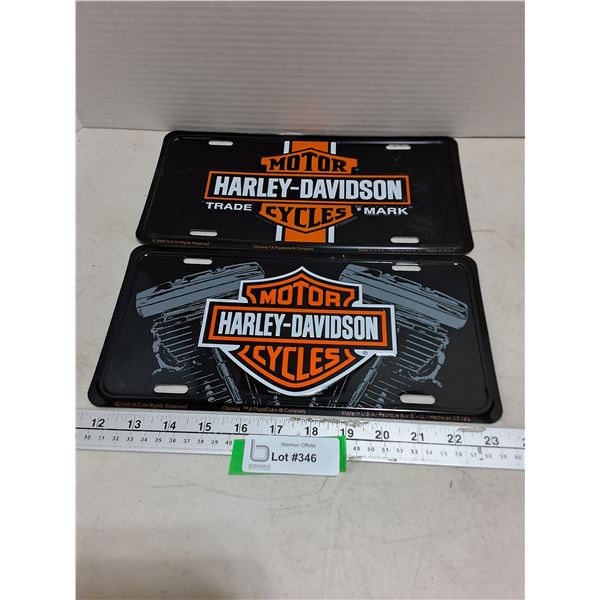 (2) Harley-Davidson Novelty License Plates