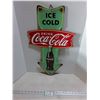 Image 1 : Metal Coca-Cola Wall Mount Sign - 24" High - Pick Up Preferred