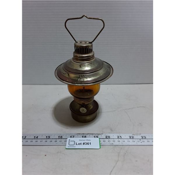 Small Vintage Metal Oil Lantern Made In Hong Kong