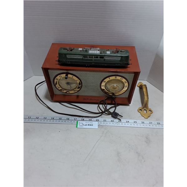 Vintage RCA Victor Alarm Clock - Decor Only, HO Electric Train Car - Untested, Vintage Metal Handle