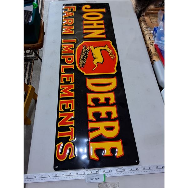 Metal John Deere Wall Sign - 42" x 13" - PICK UP ONLY