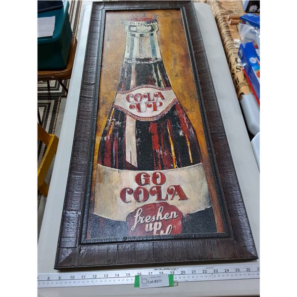 Framed "Cola Up" Wall Decor - 44" x 18" - PICK UP ONLY