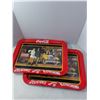 Image 2 : (2) Metal Coca-Cola 13" x 17" Serving Trays