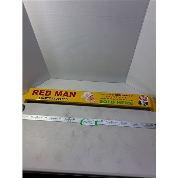 Retro "Red Man Tobacco" Metal Push Bar - 30" Length - PICK UP