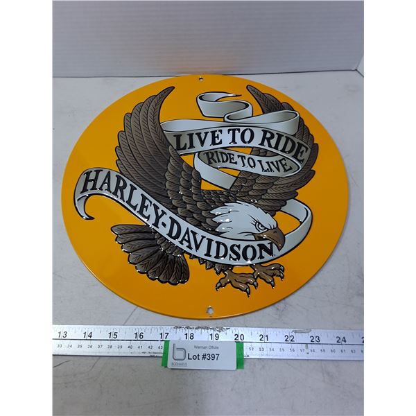 Metal Harley-Davidson Wall Mount Sign