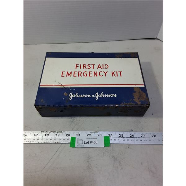 Vintage Johnson & Johnson First Aid Kit w/Contents