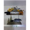 Image 1 : Wooden Nature Themed "Welcome Friends" Sign