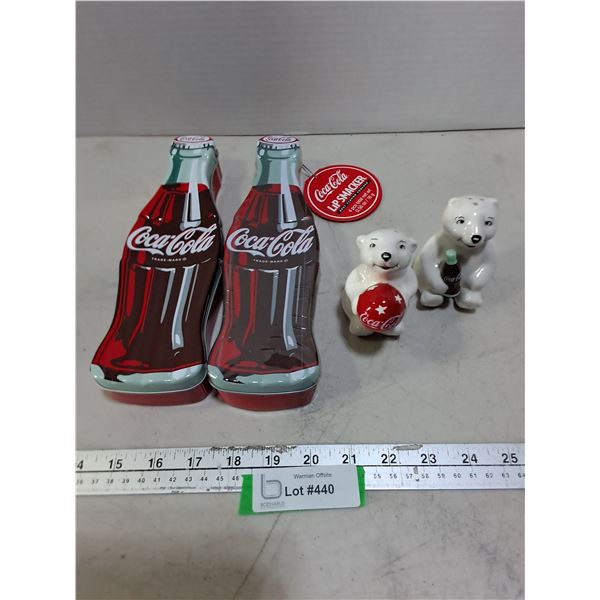 Coca-Cola Tins Including NIB "Lip Smacker" & Polar Bear Shakers