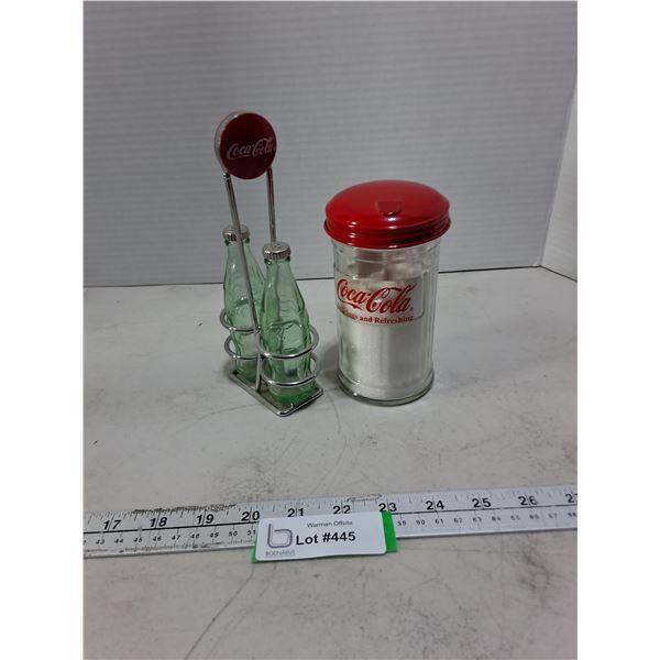 Coca-Cola Shakers & Caddy, Sugar Dispenser