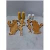 Image 2 : Set of 4 Custom Wooden Flintstone Characters & 2 Sets of Flintstone Shakers