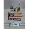 Image 1 : Assorted Shot Glasses & Bottle Openers, "Dad's Garage" Magnet