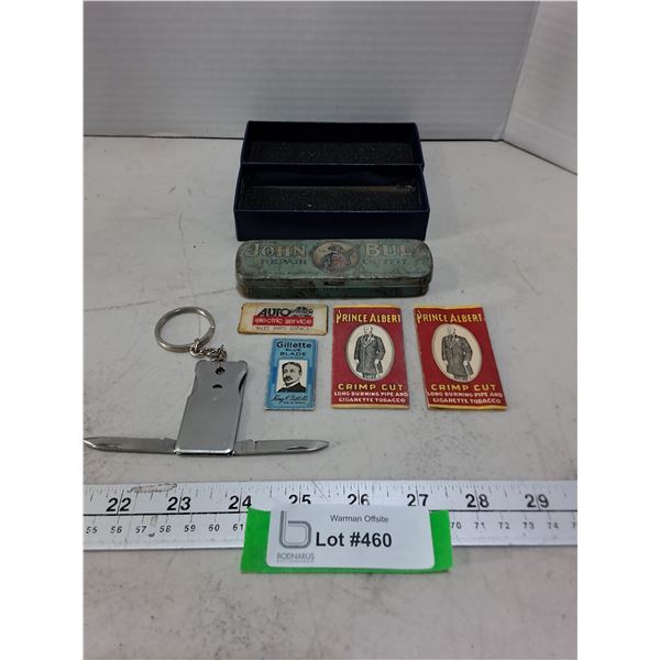 Vintage Product Papers & Tin, Jack Knife Keychain