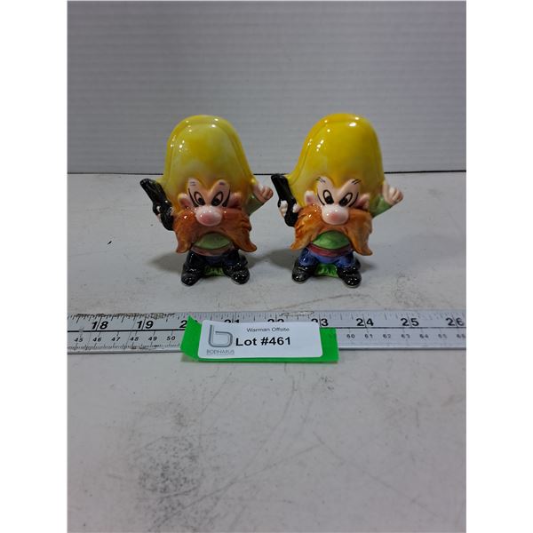 Porcelain "Yosemite Sam" Salt & Pepper Shakers