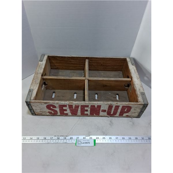 Vintage Wooden 7UP Crate - 19" x 12"