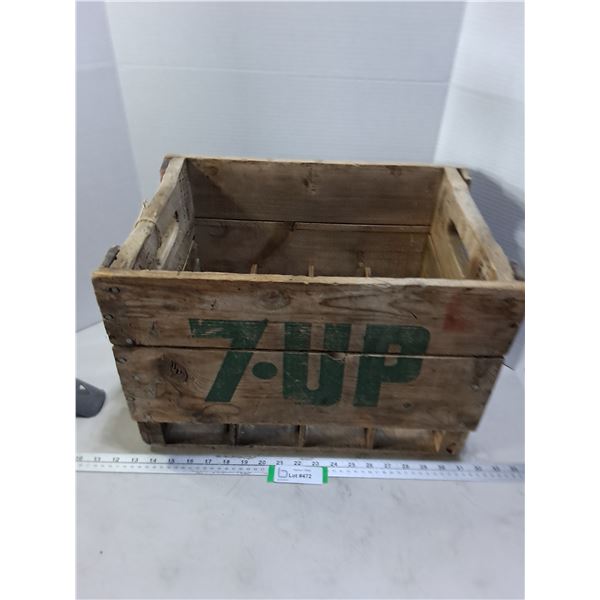 Vintage Wooden 7UP Crate - 18x12x13"