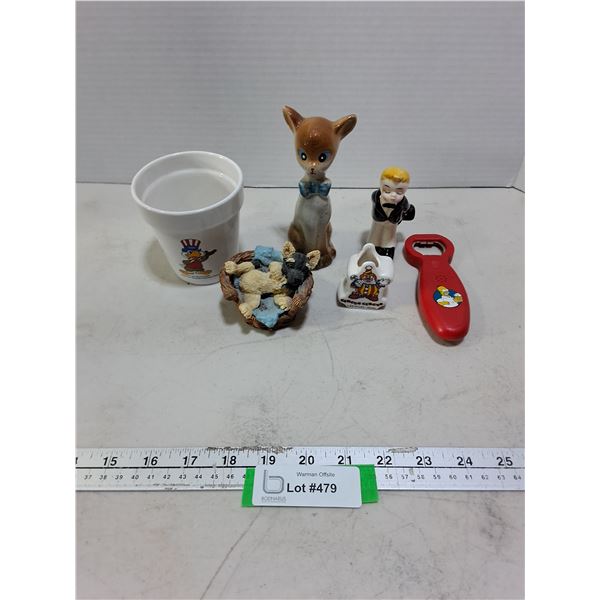 Assorted Memorabilia & Porcelain/Resin Ornaments