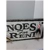 Image 3 : Wood Slab 27" x 10" "Canoes for Rent" Sign w/Attached Fish Tackle, Salmon Ornament - PICK UP
