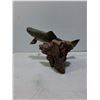 Image 6 : Wood Slab 27" x 10" "Canoes for Rent" Sign w/Attached Fish Tackle, Salmon Ornament - PICK UP