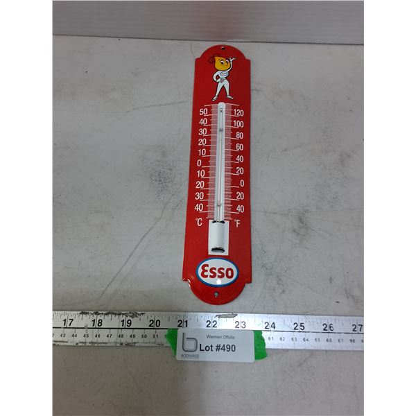 Retro Metal Esso Thermometer