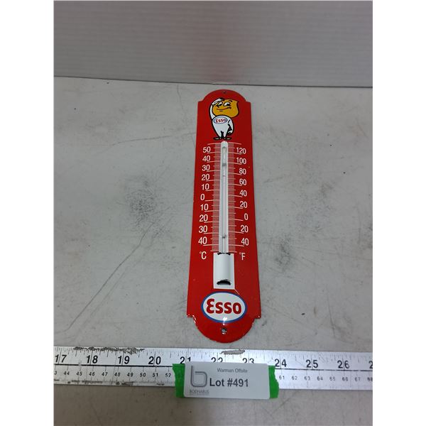 Retro Metal Esso Thermometer