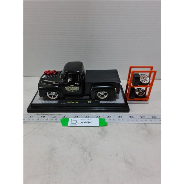 Castline Diecast Replica 1956 Ford 100 Truck w/Mount & Tire Rack