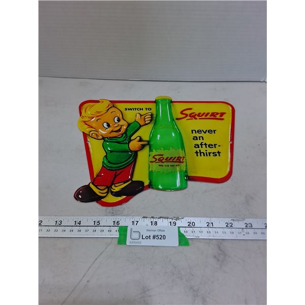 Retro Metal Squirt Wall Sign