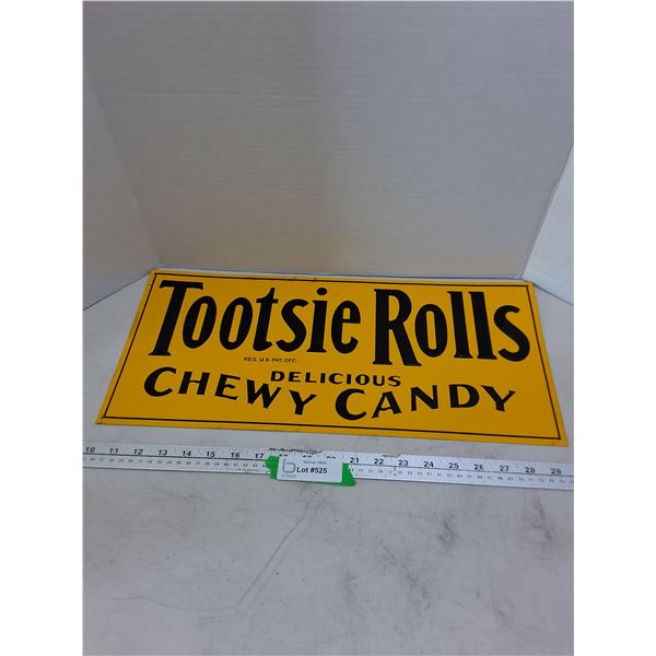 Vintage Metal "Tootsie Rolls" - 20" x 9" Wall Sign