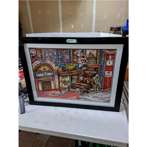 Framed "Vintage Products Collection" Print - 35" x 27" - PICK UP ONLY