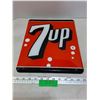 Image 1 : Vintage Plastic 7UP Wall Sign - 12" x 14"