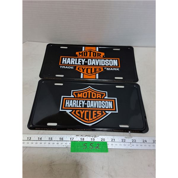 (2) Harley-Davidson Novelty License Plates