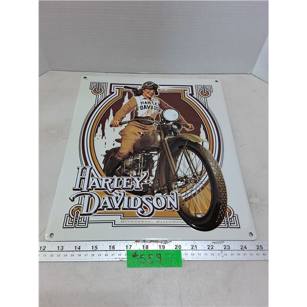 Retro Metal Harley-Davidson 15" x 13" Sign