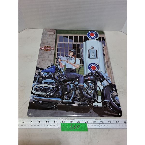 Retro Metal Harley-Davidson 17" x 12.5" Sign