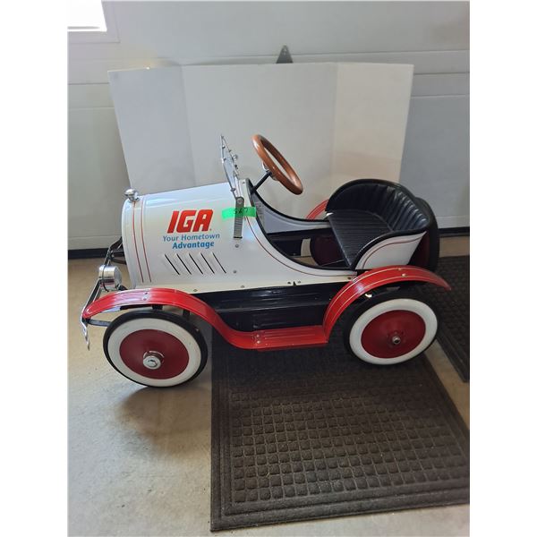 1990's "IGA" Child's Replica 'Ford Model 'A' Roadster' Peddle Car - 39x21x24", CANNOT SHIP, PICKUP O