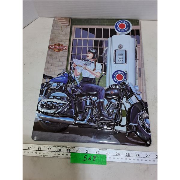 Retro Metal Harley-Davidson 17" x 11.5" Sign
