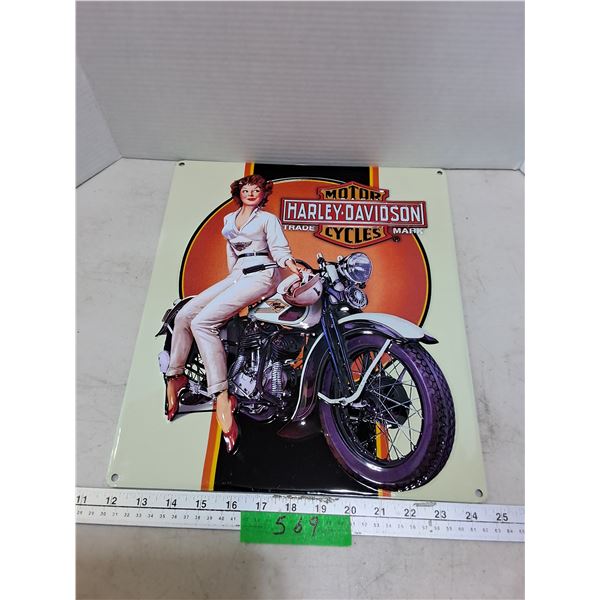 Retro Metal Harley-Davidson 13" x 15" Sign