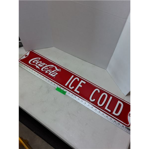 Official Metal Coca-Cola 36" Sign - PICK UP