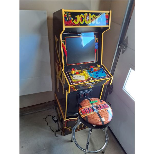 Arcade 1UP Arcade Machine w/Stool & Riser - Machine (50x20x24"), Riser (13x20x21"), Stool (30")-PU