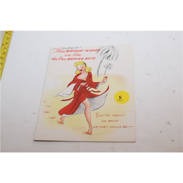 Vintage Risque Birthday Card