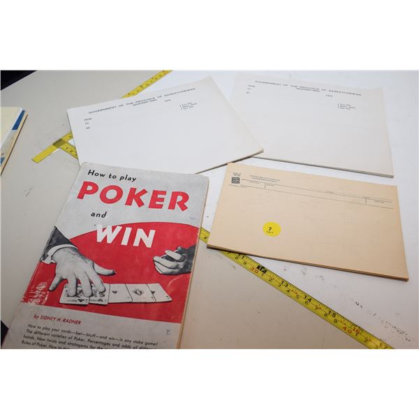 Poker Book, Telegram Paper, etc.