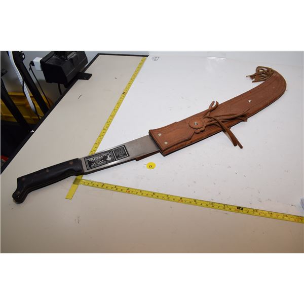 Exceptional Bayonet & Leather Sheath, 2’ Long