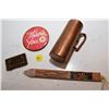 Image 1 : Copper Mug, Whist Marker, etc.