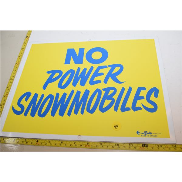 Snowmobile Tin Sign