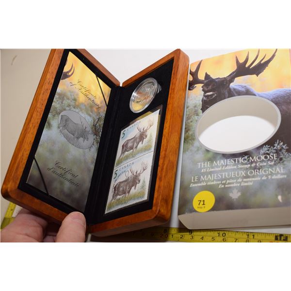 2004 Canada $5 .9999 Fine Silver Moose Coin & Stamp Set