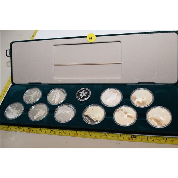 (10) Sterling Silver Canada $20 Coin Set (1.014 Troy Oz ea) 1988 Calgary Olympics