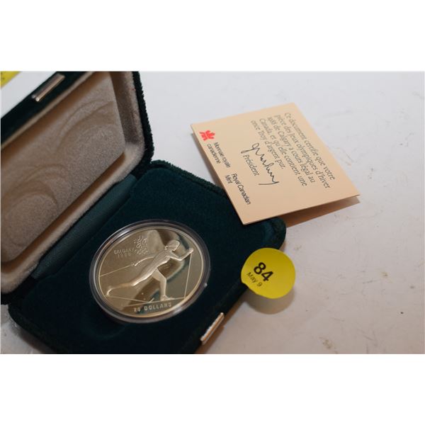 1988 Calgary Olympic Sterling Silver $20 Coin (1.014 Troy Oz)