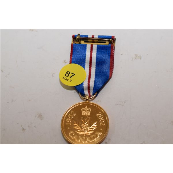 2002 Queen Elizabeth Golden Anniv. Medal – Honorary Service Medal