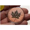 Image 3 : ½ oz Canada .9999 Fine Copper Skull Maple Leaf Token