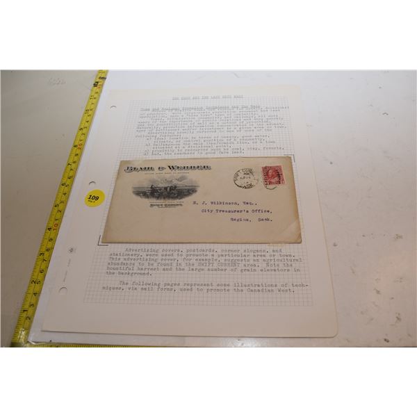 1913 Swift Current Envelope